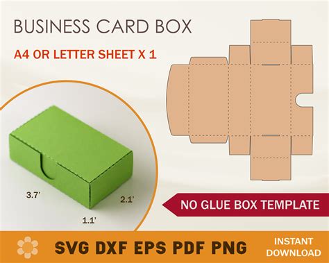 Business Card Box Template